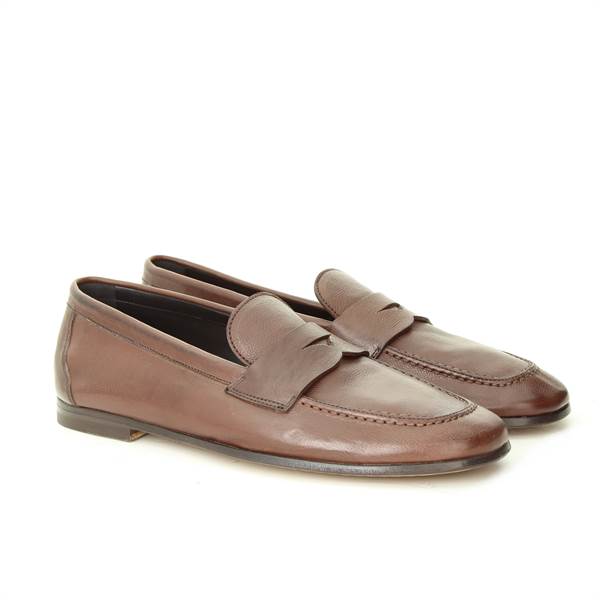 LANCIOTTI DE VERZI MOCCASIN vitello light ebony 