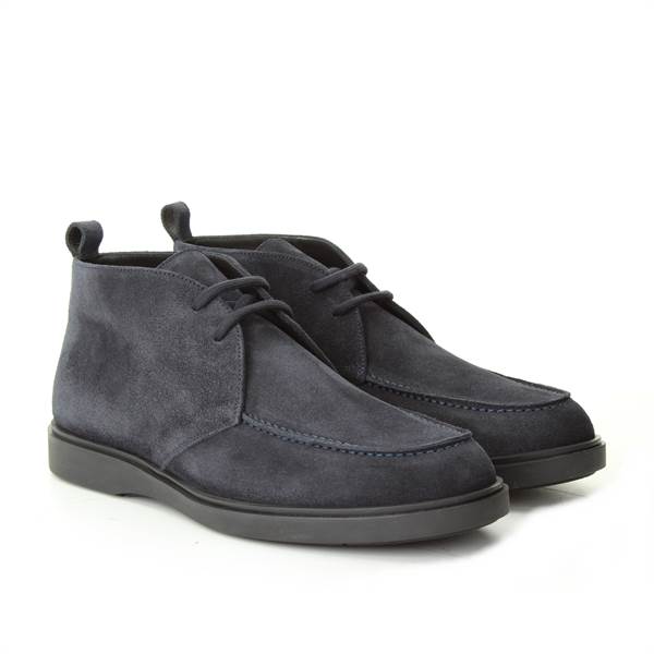 LANCIOTTI DE VERZI ANKLE BOOTS & BOOTS suede BLUE 
