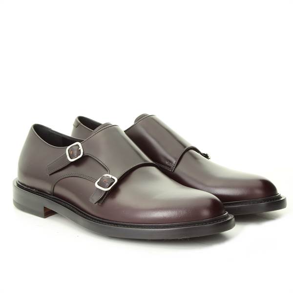 LANCIOTTI DE VERZI DOUBLE BUCKLE brush_calf cordovan 