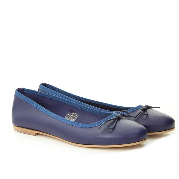 LANCIOTTI DE VERZI ballet flat nappa BLUE 