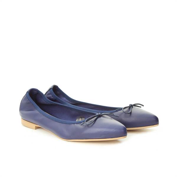 LANCIOTTI DE VERZI ballet flat nappa BLUE 