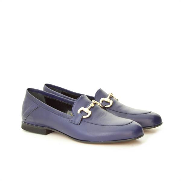 LANCIOTTI DE VERZI MOCASSINO nappa BLU  