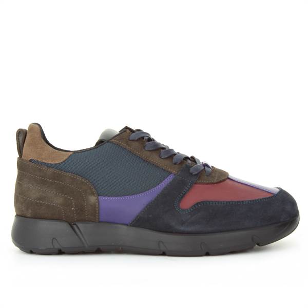 LANCIOTTI DE VERZI SNEAKERS velour_kthec blue bordeaux 