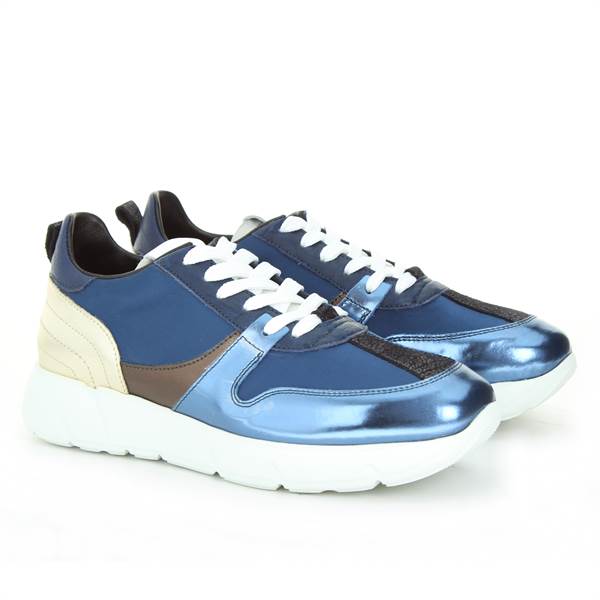 LANCIOTTI DE VERZI SNEAKERS laminato_tessuto blue platinum 