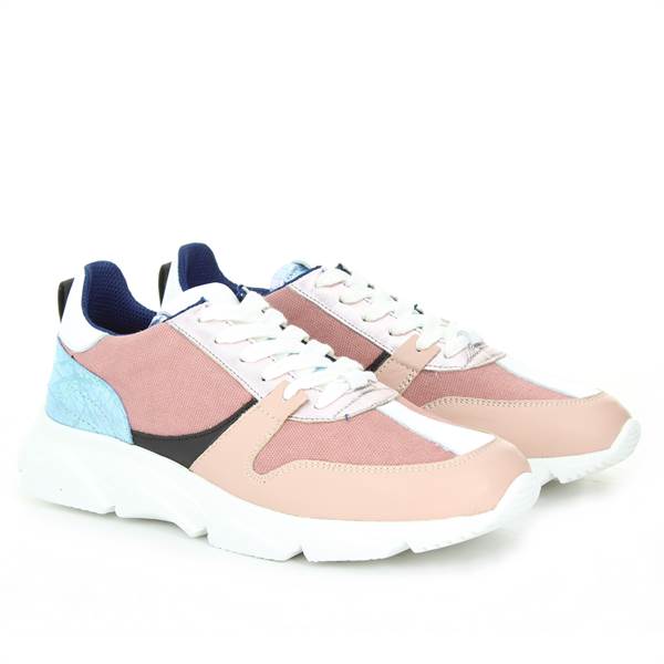 LANCIOTTI DE VERZI SNEAKERS nappa face powder pink 