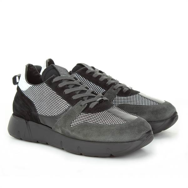 LANCIOTTI DE VERZI SNEAKERS velour_dome grey white 
