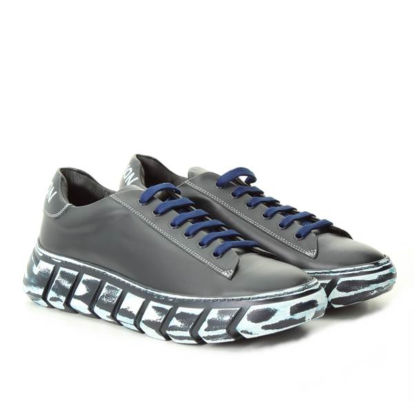 LANCIOTTI DE VERZI SNEAKERS vitello blue white 